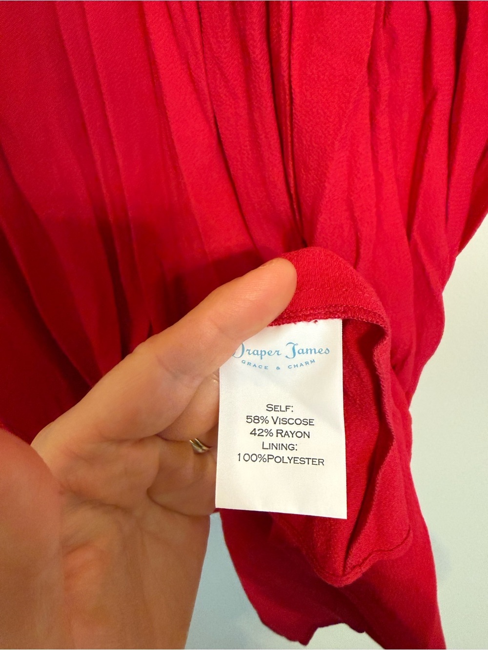 Draper James Raspberry Flutter Sleeve Fit & Flare Dress Size 6 Lined - Picture 5 of 7
